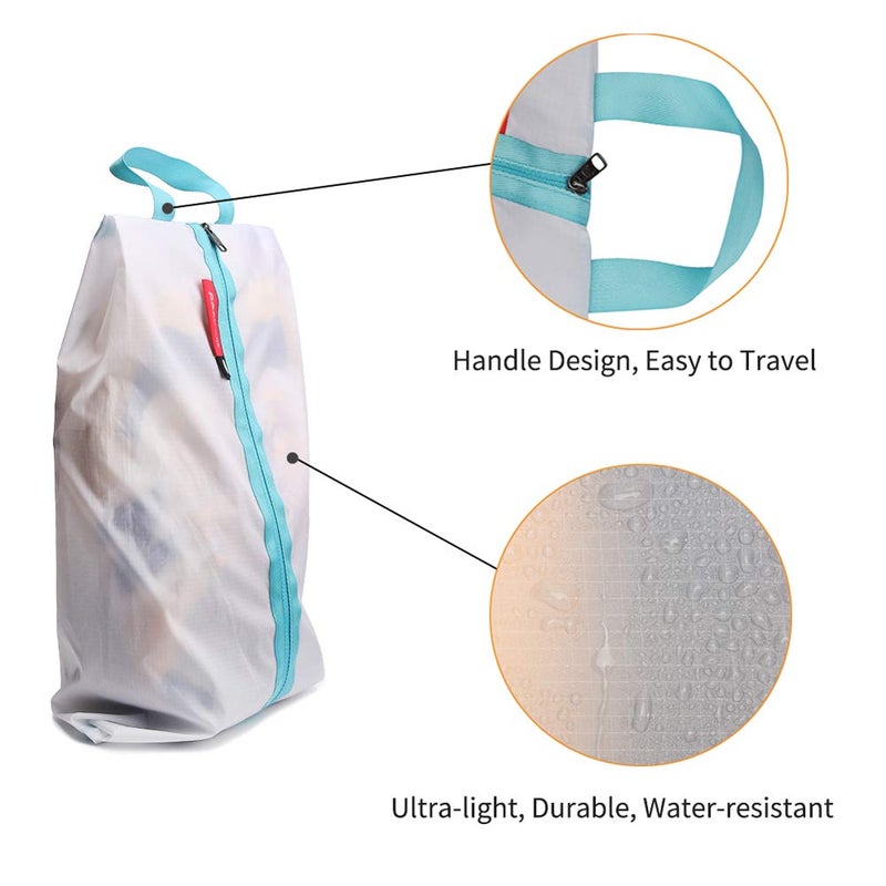 pack all Ultralight Shoe Bag for Travel, Water-Resistant Shoe Pouch for Gym, Odor-Resistant Soccer Cleats Bag for Sport (White, 1-Pack) - Image 2